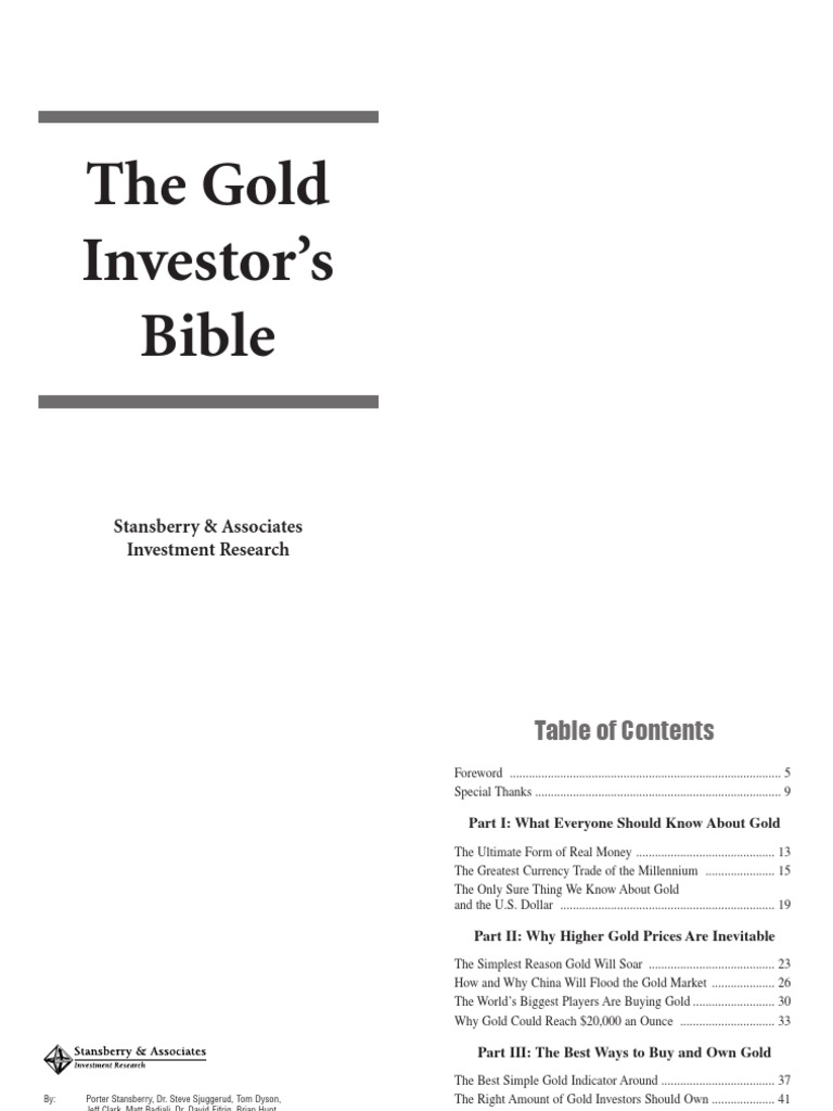 Porter Stansberry The Gold Investor Bible | PDF | United States Dollar ...