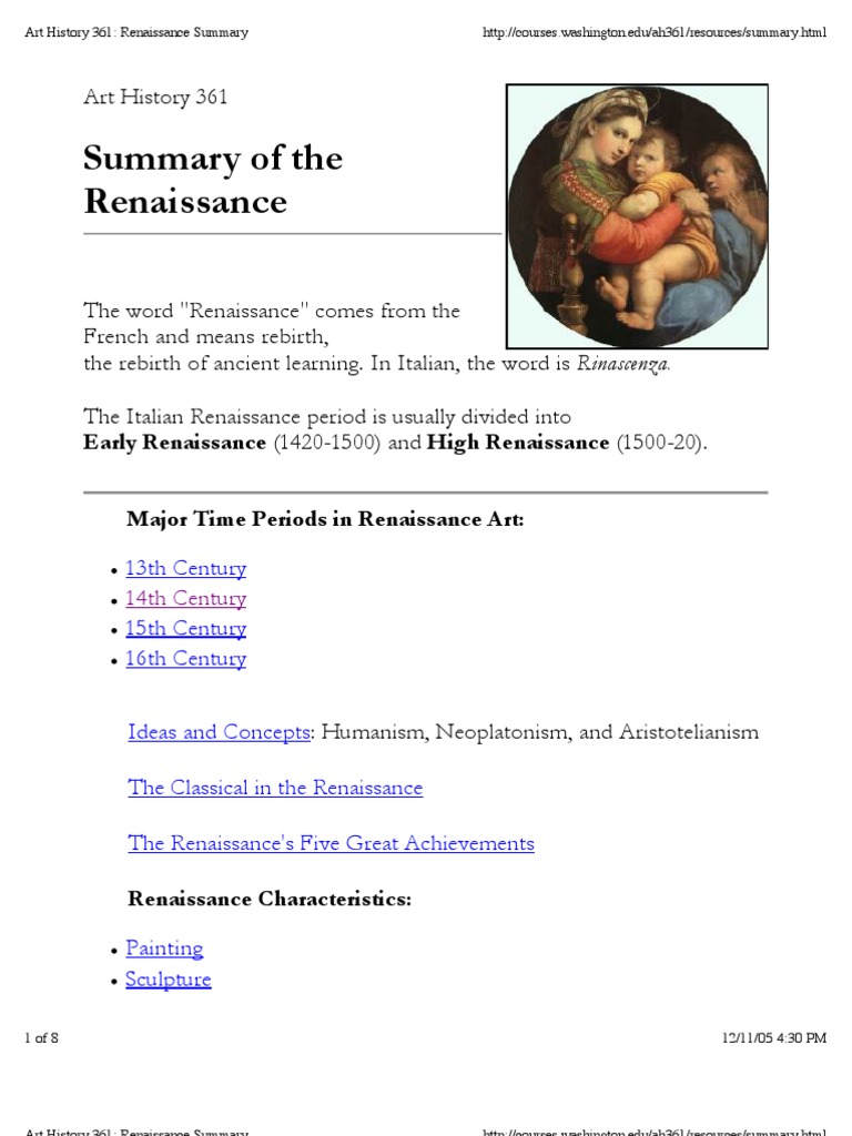 The english renaissance notes outline picture