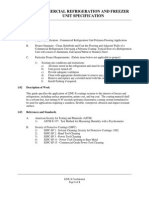 Commercial Refrigeration and Freezer Unit Specification