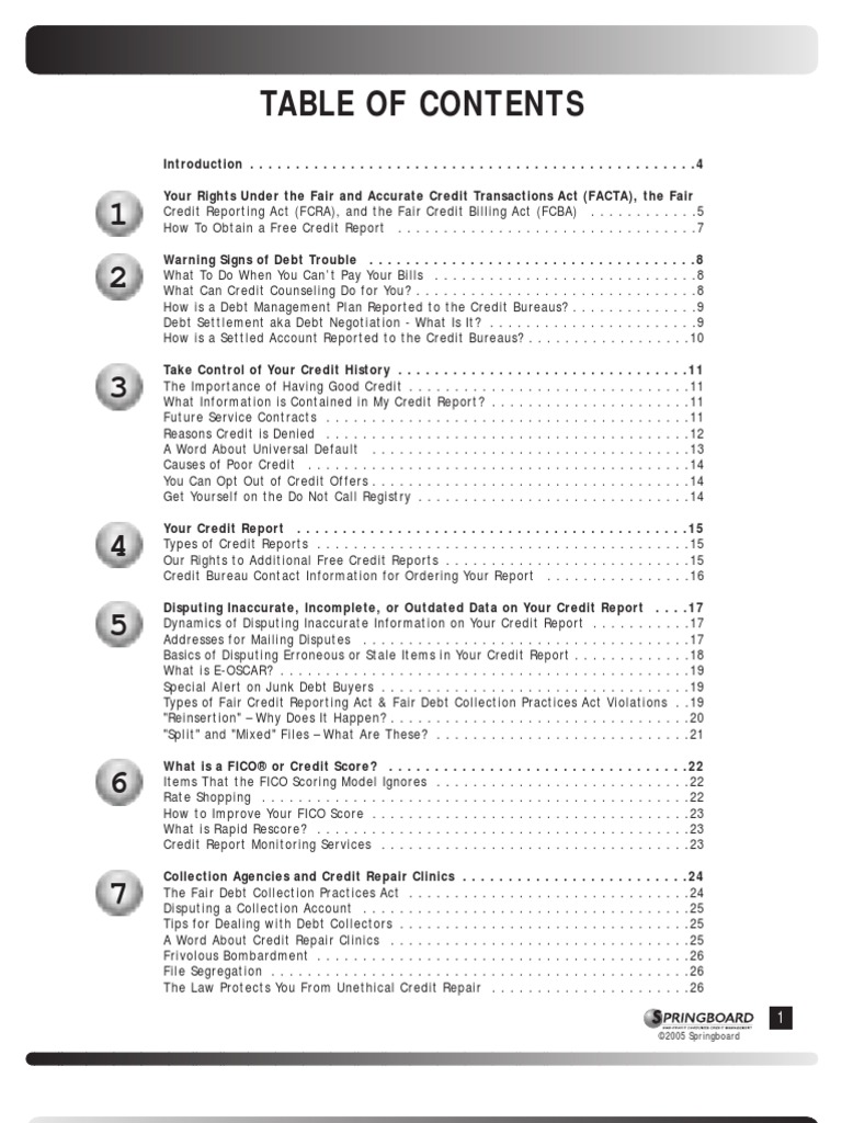 Consumer Guide To Good Credit | PDF | Credit Card | Credit History