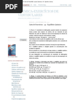 QUÍMICA-EXERCÍCIOS DE VESTIBULARES_ Lista de Exercícios - 43 - Equilíbrio Químico