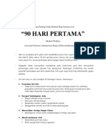 Ringkasan Buku " 90 Hari Pertama"