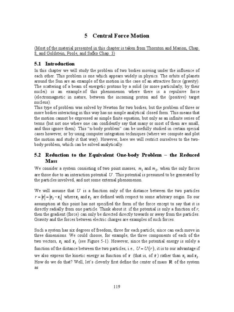Classical Mechanics Notes (5 of 10) | PDF | Apsis | Lagrangian Mechanics