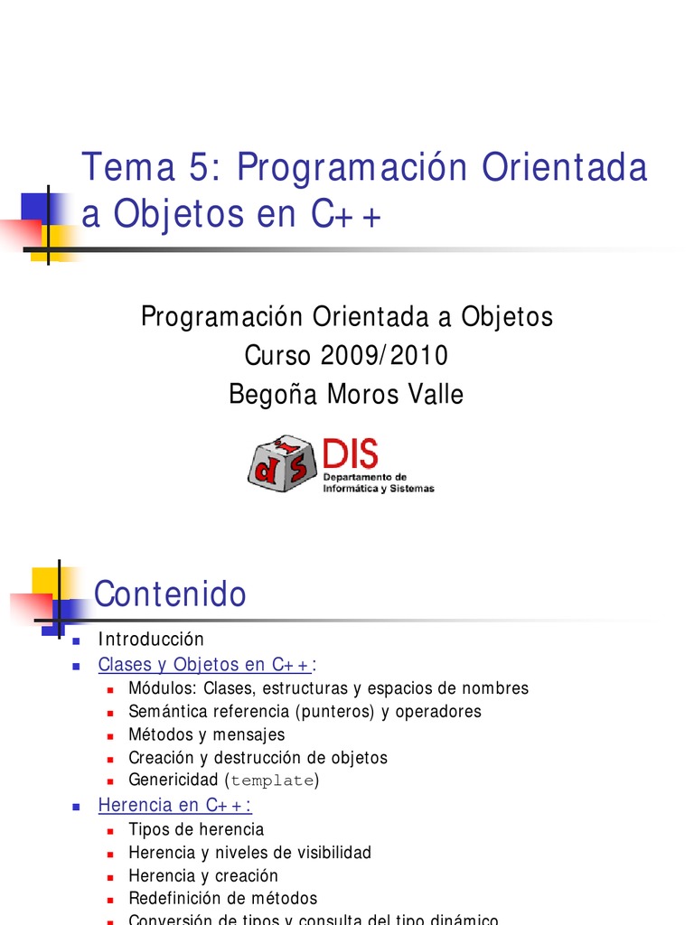 Programacion orientada a objetos en C++