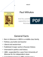 Paul Miliukov: and His Contribution To Opposition To The Tsar, Nicholas II