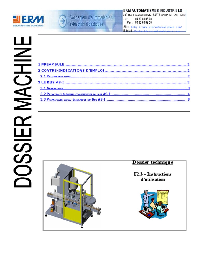 Dossier Technique de la Machine POLYPROD | PDF | Connectique | Courant ...