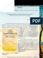 A grande Transformação de Polanyi e as origens da economia de mercado