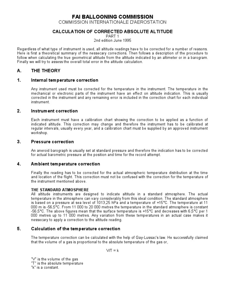 Corrected Absolute Altitude Calculation | PDF | Altitude | Atmospheric ...