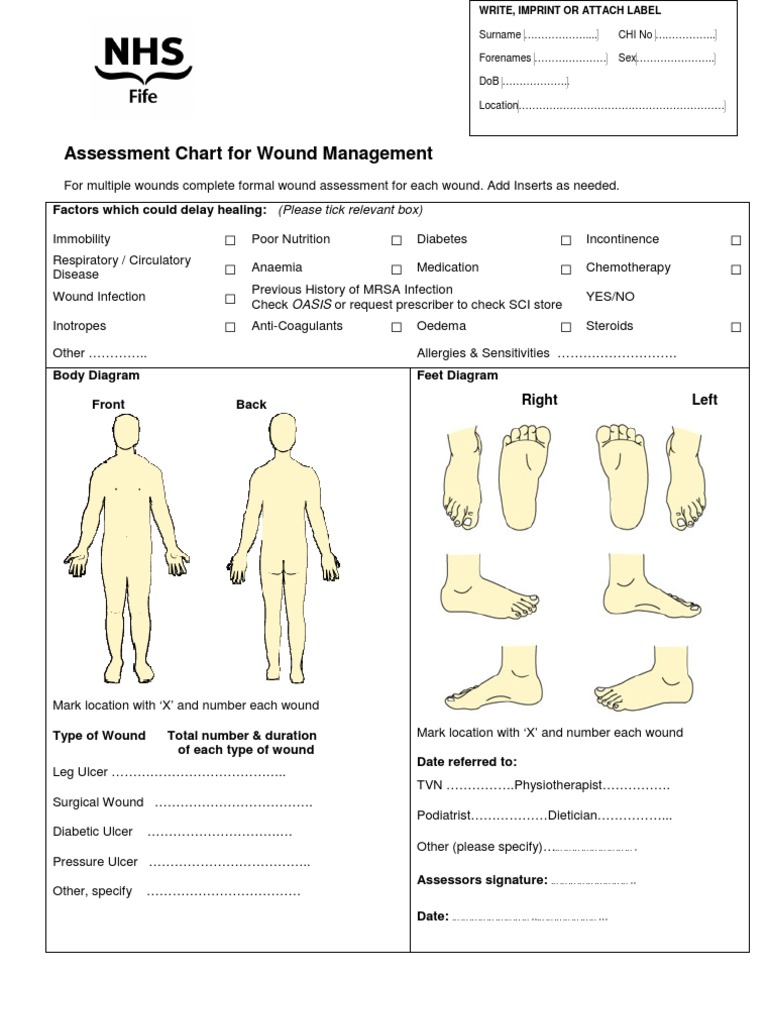 nhs-fife-assessment-chart-for-wound-management-wound-clinical-medicine