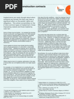Implied terms in construction contracts