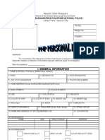PNP Personal Data Sheet