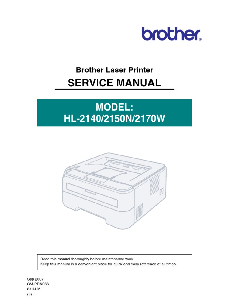 Brother hl-2140, hl-2150n, hl-2170w service manual | Electromagnetic  Interference | Troubleshooting