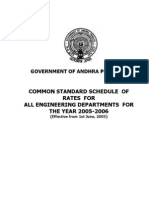 Common Standard Schedule of Rates For All Engineering Departments For THE YEAR 2005-2006