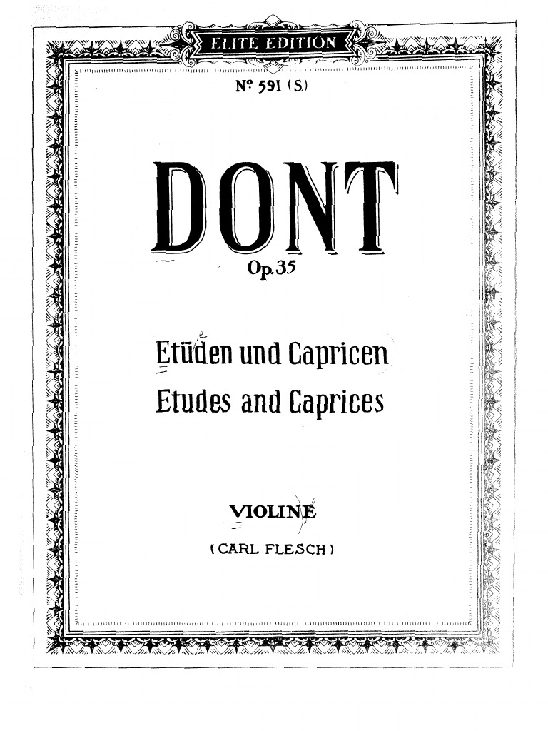Jacob Dont Etudes Violin PDF Entertainment (General)