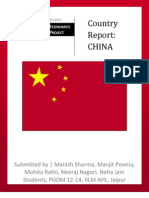 Country report on China