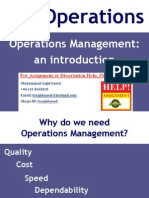 BSC Operations: Operations Management: An Introduction