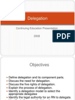 Delegation: Continuing Education Presentation