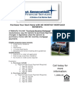Reverse Mortgage For Purchase Flyer