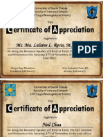 Certificate sample