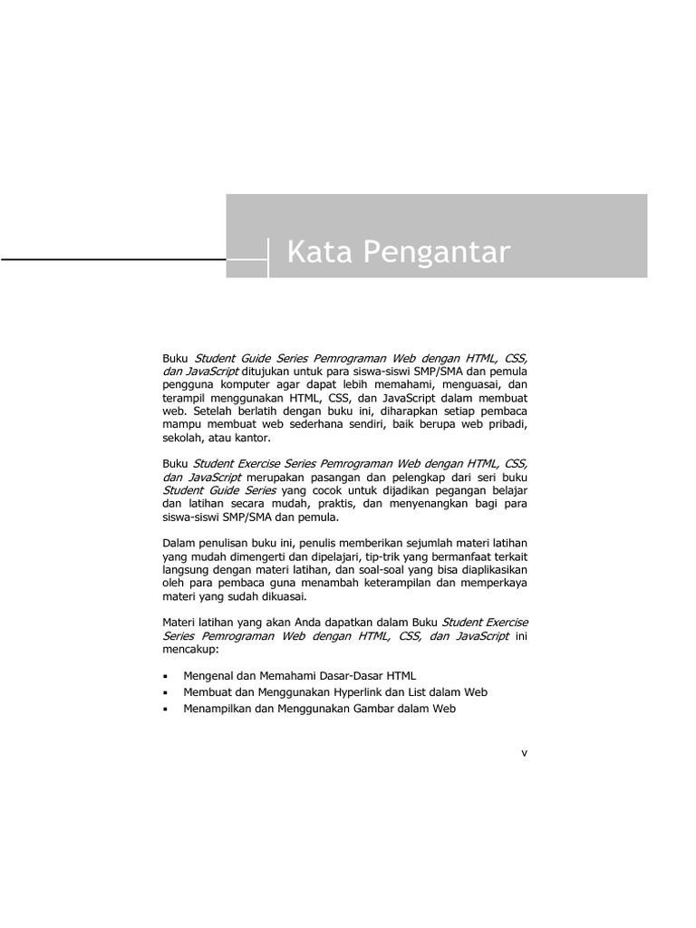 Pemrograman Web Dengan Html Css Dan Javascript