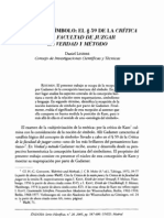 Lenguaje y Símbolo - El 59 de La Critica de La Facultad de Juzgar en Verdad y Método