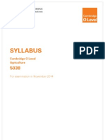 Agriculture(5038) Syllabus for Nov 2014