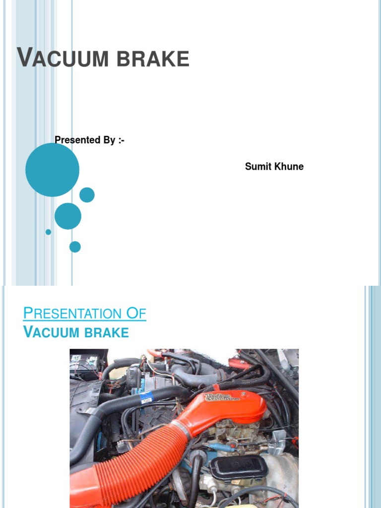Vacuum Braking System PDF Brake Vehicles