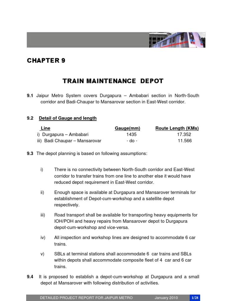 22 - Chapter - 9 Maintenance Depot | PDF | Train | Train Station