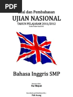 Pembahasan Soal UN Bahasa Inggris SMP 2012 (Paket Soal E45) PDF