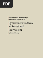 Cynicism Eats Away at Swaziland Journalism