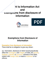 Exemptions From Disclosure of Information