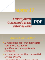 Employment Communication and Interviewing