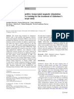 Bene Cial Effect of Repetitive Transcranial Magnetic Stimulation Combined With Cognitive Training For The Treatment of Alzheimer's Disease: A Proof of Concept Study