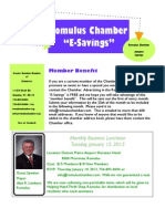 Greater Romulus Chamber of Commerce January 2013 E-Savings