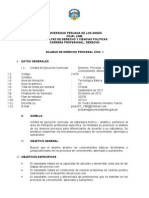 Silabus Derecho Procesal Civil 2012