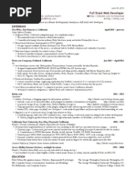 Download Hilarys One Page Full Stack Web Developer Resume by Hilary Holz SN118608530 doc pdf