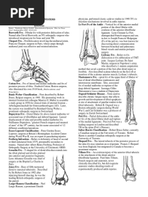 019 Foot and Ankle Classifications