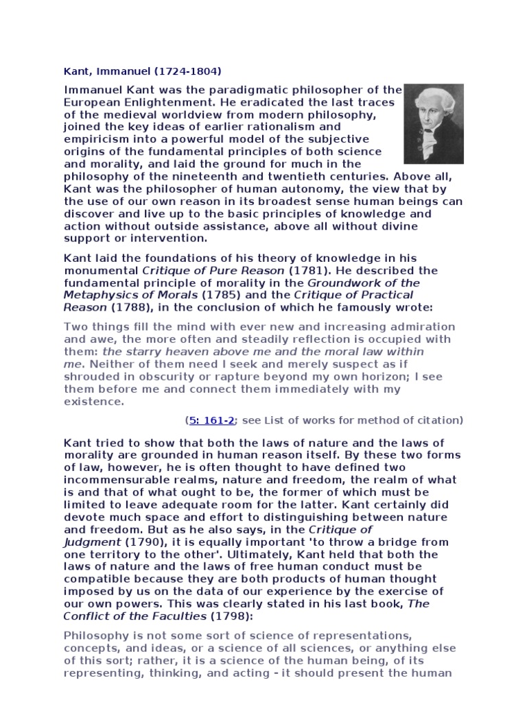 Kant Pdf Immanuel Kant Reason