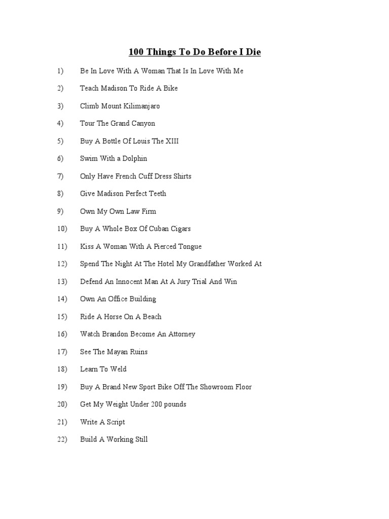100 Things | PDF