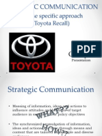 Strategic Communication - Toyota