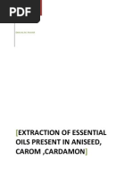 Download To Extraction of Essential Oil Present Aniseed  Carom and Cardamon by dhavalpawar SN118672057 doc pdf