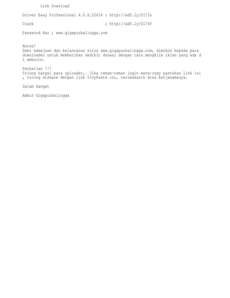 Gigapurbalingga Driver Easy