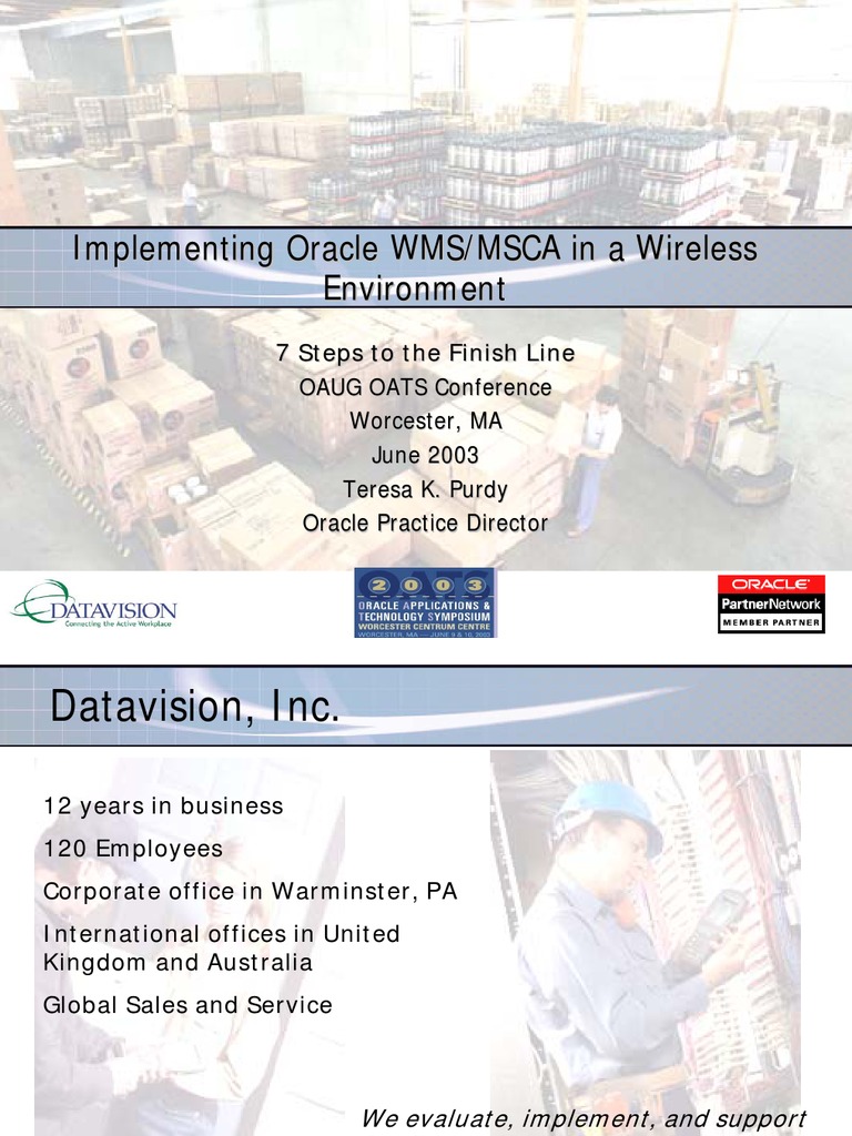 Oracle WMS/MSCA Implementation Guide | PDF | Wireless Lan | Oracle Database