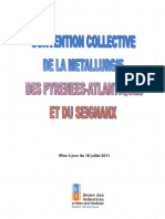 Convention collective de la métallurgie des Pyrénées Atlantique et du Seignanx