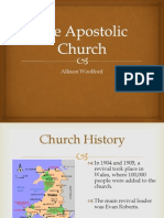Apostolic Church. A. Woolford