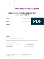 Ullans Speakers Association Membership