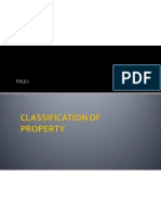 i Classification of Property