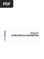 Title IV Some Special Properties