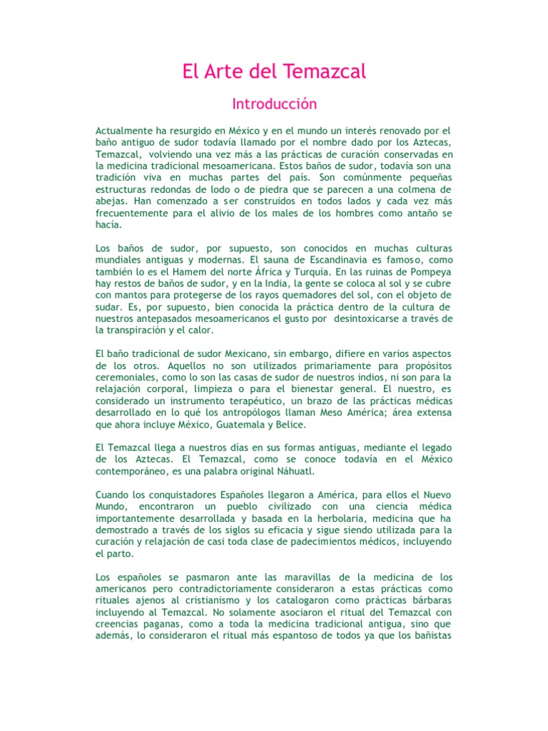 Temazcal | PDF | Baños | Té