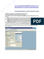 Creating a LSMW Using Standard Batch or Direct Input Recording